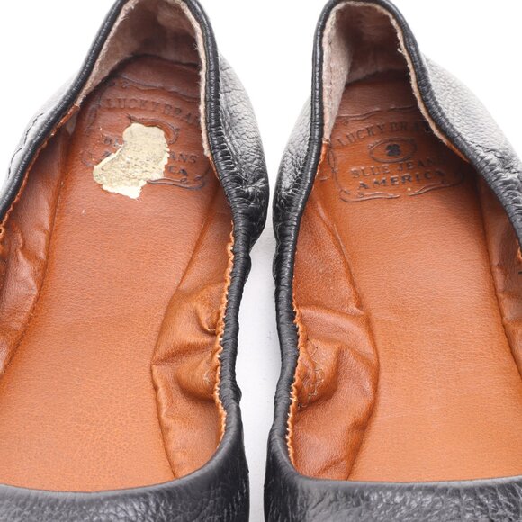 Lucky Brand Women's Leather Ballet Flats โข 7.5 โข Black - Picture 13 of 16